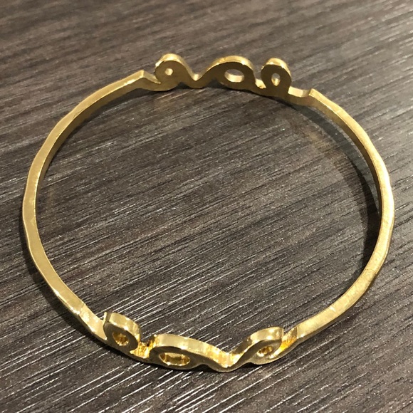 Dainty Love Script Stackable Bangle - Picture 4 of 4